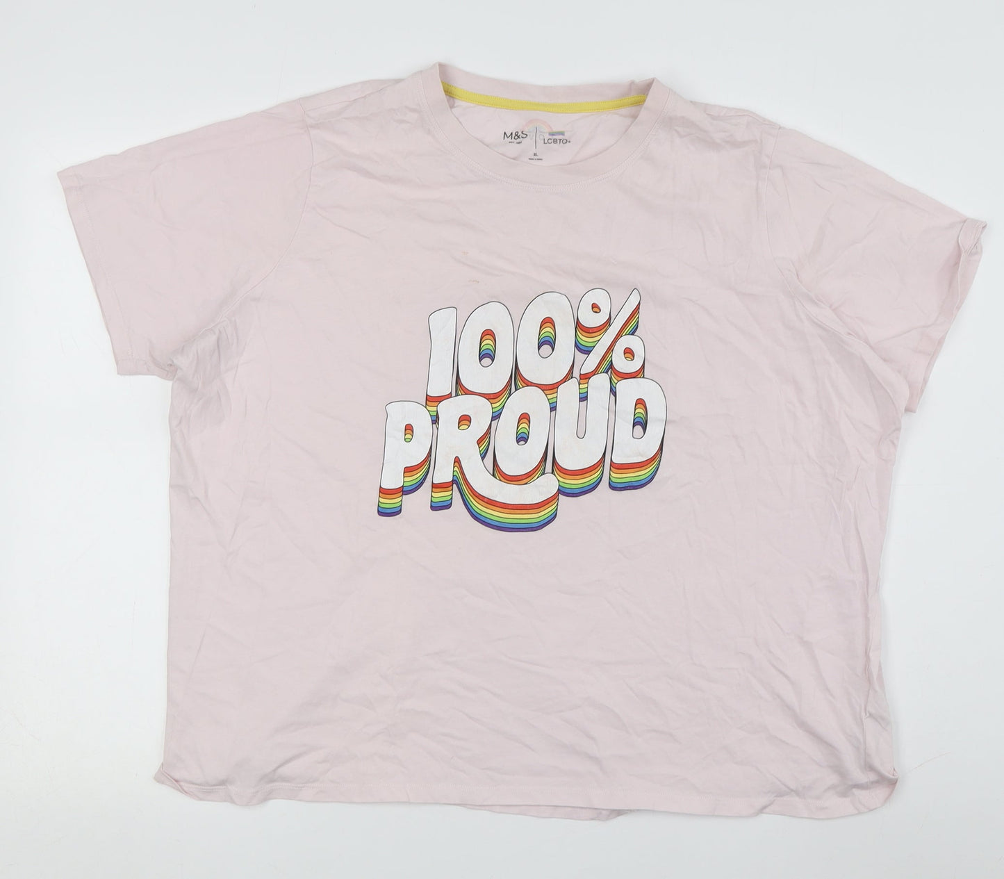 Marks & Spencer Women's Pink XL Pride T-Shirt