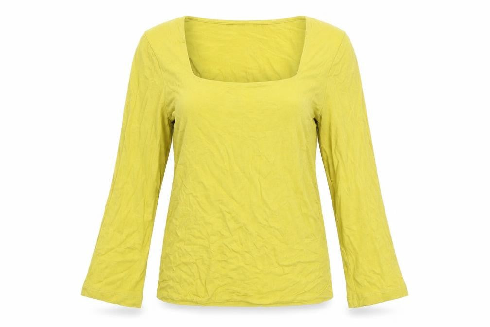 Womens UK Size S Hobbs Yellow Cotton T-Shirt