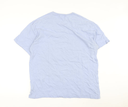 Ralph Lauren Men's Blue Large Crew Neck T-Shirt