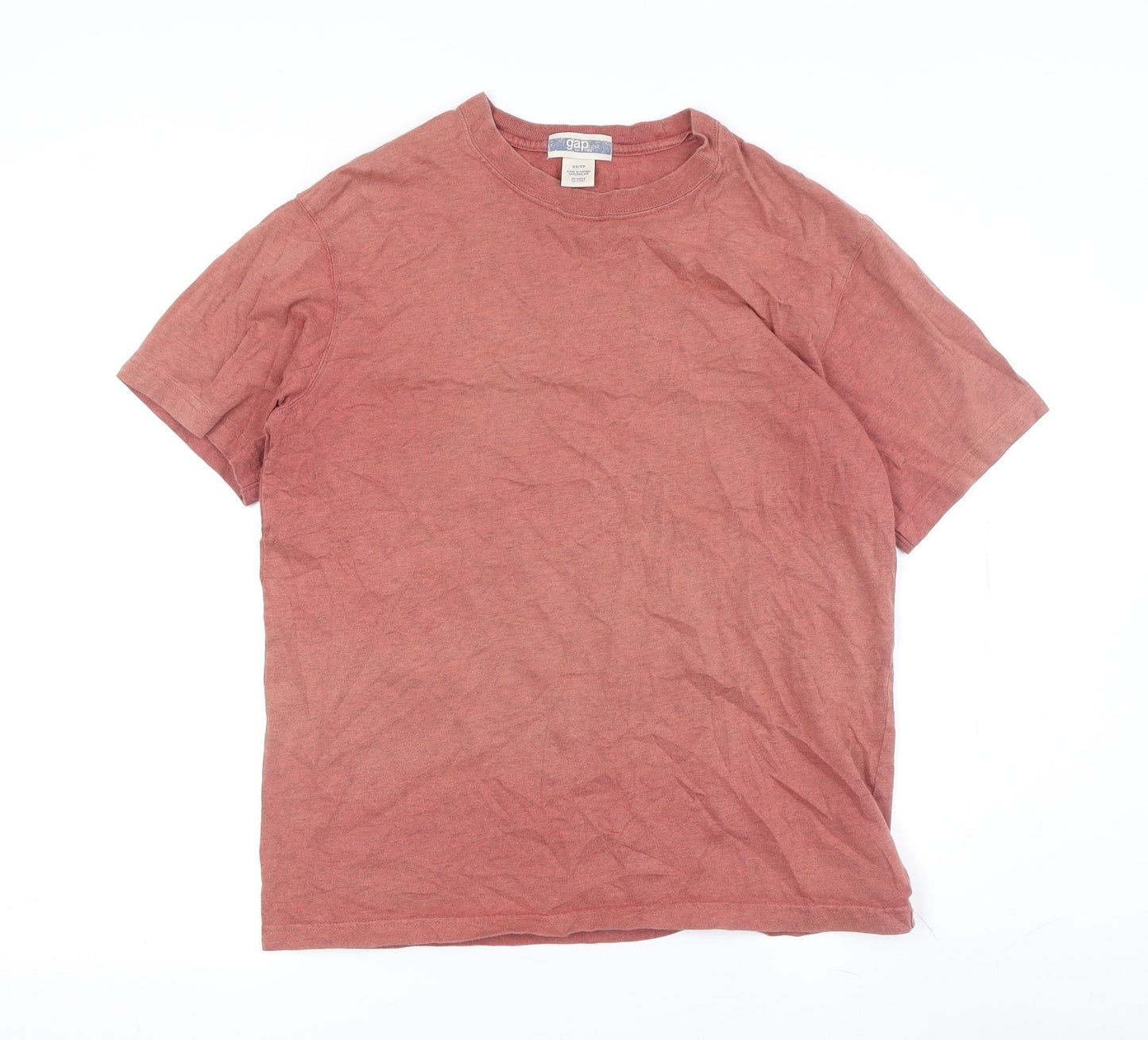 Gap Men's XS Red Crew Neck T-Shirt in Cotton