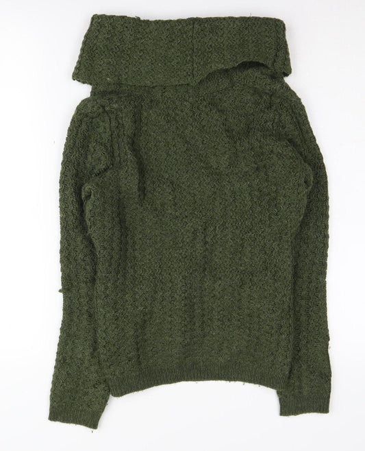 Banana Republic Women's Green Wool Cowl Neck Pullover S