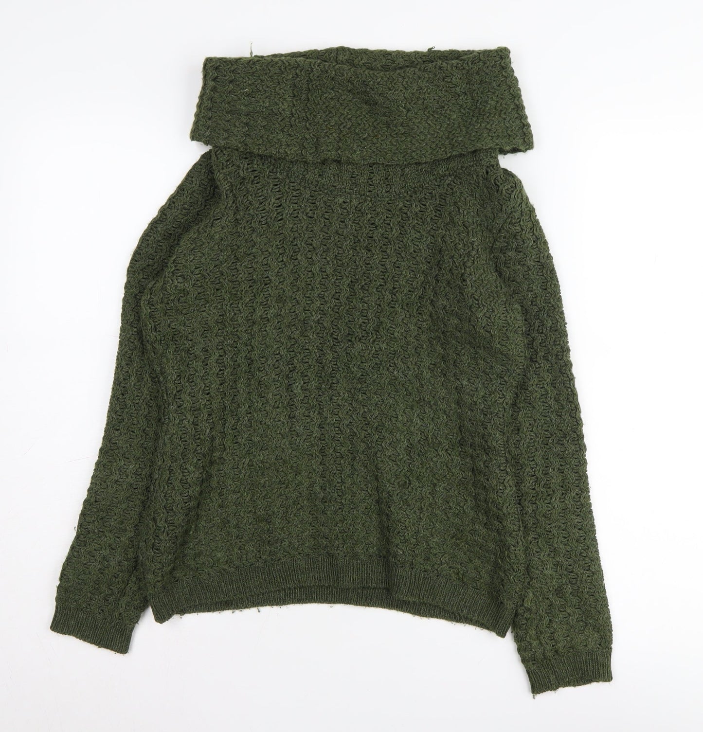 Banana Republic Women's Green Wool Cowl Neck Pullover S