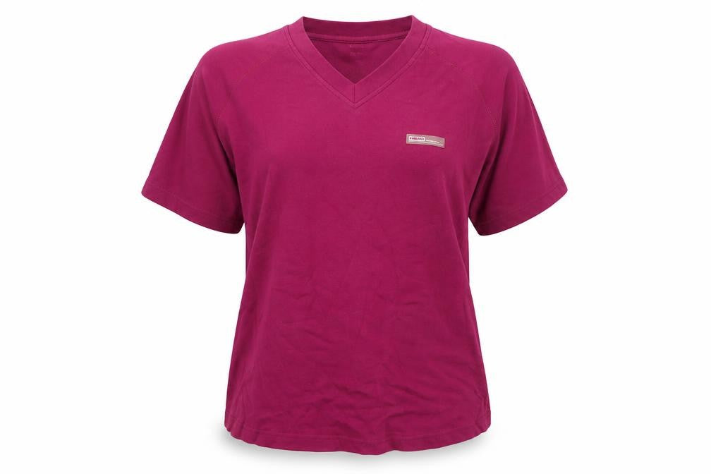 Head Womens Burgundy V-Neck T-Shirt Size 16