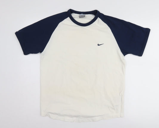 Nike Unisex White Ringer T-Shirt M - Casual Fit