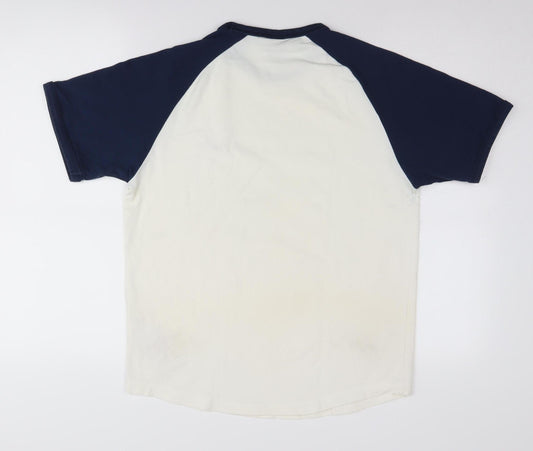 Nike Unisex White Ringer T-Shirt M - Casual Fit