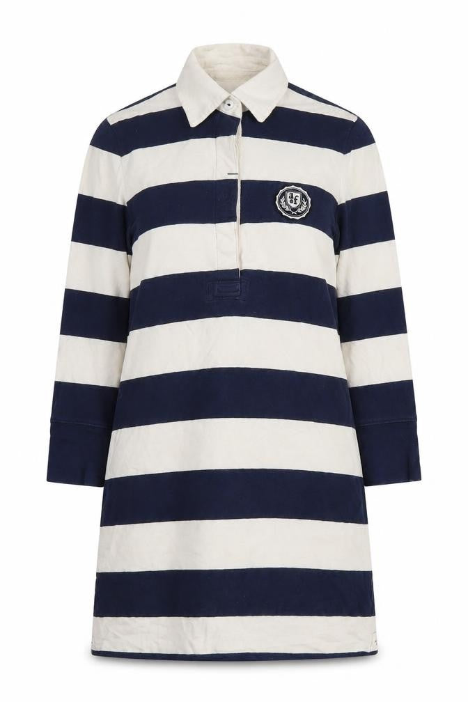 Abercrombie & Fitch Girls Blue Striped Knee Length Shirt Dress M