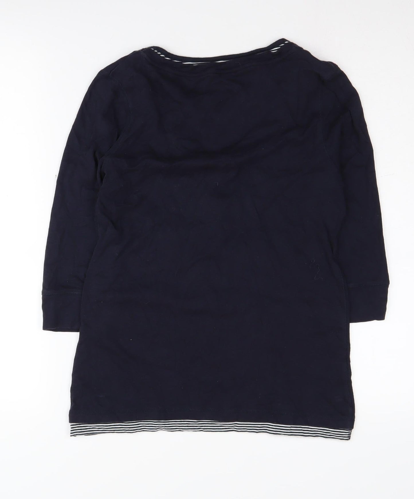 Marks and Spencer Women's Blue Henley T-Shirt Size 12