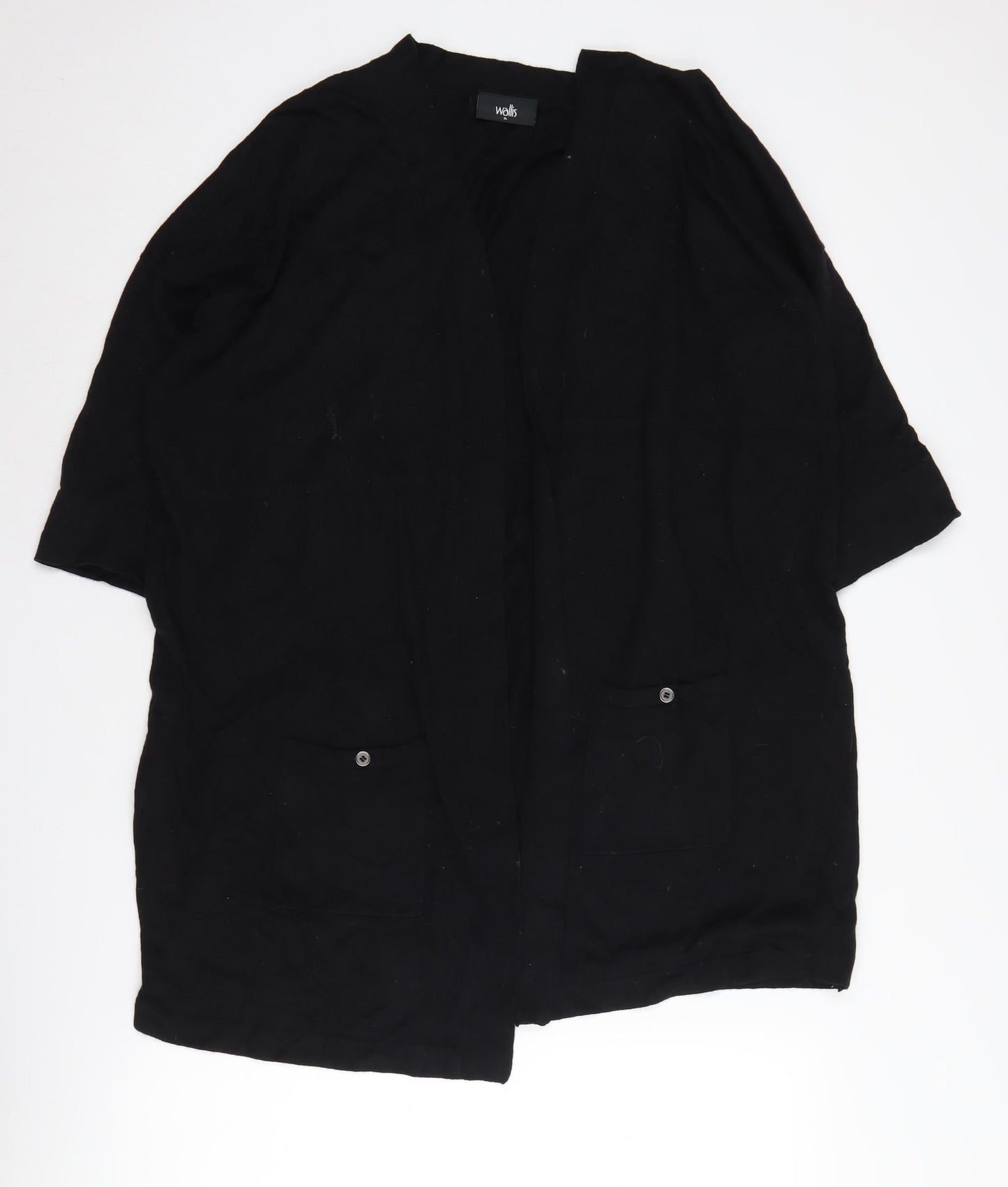 Wallis Women’s Black Cardigan XL with Button Accents