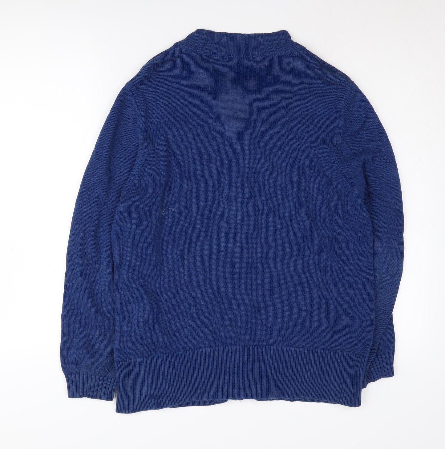 Bm Collection Women's Blue Full Zip Cardigan M