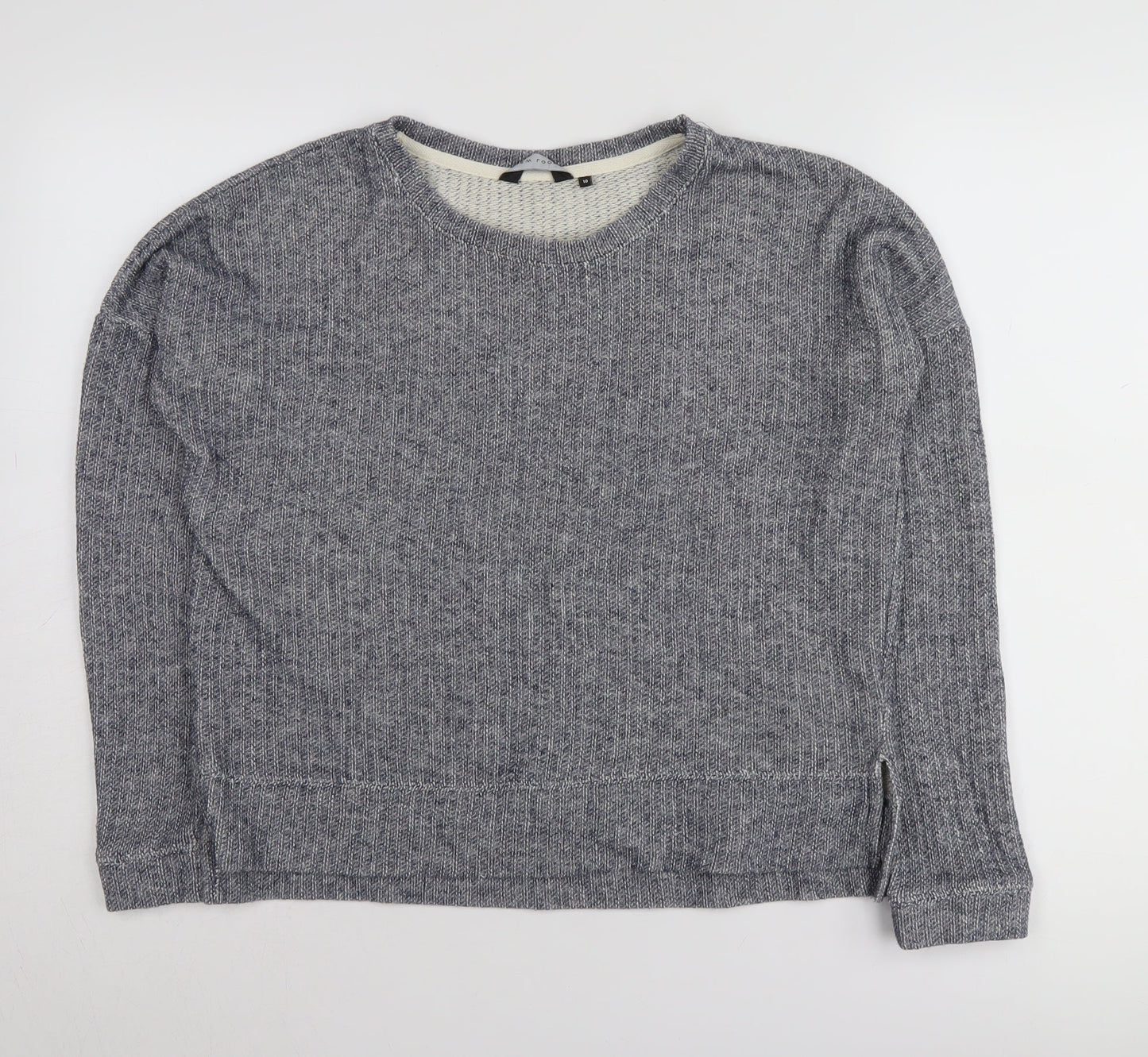 New Look Womens Grey Jumper Size 10 Cotton Blend