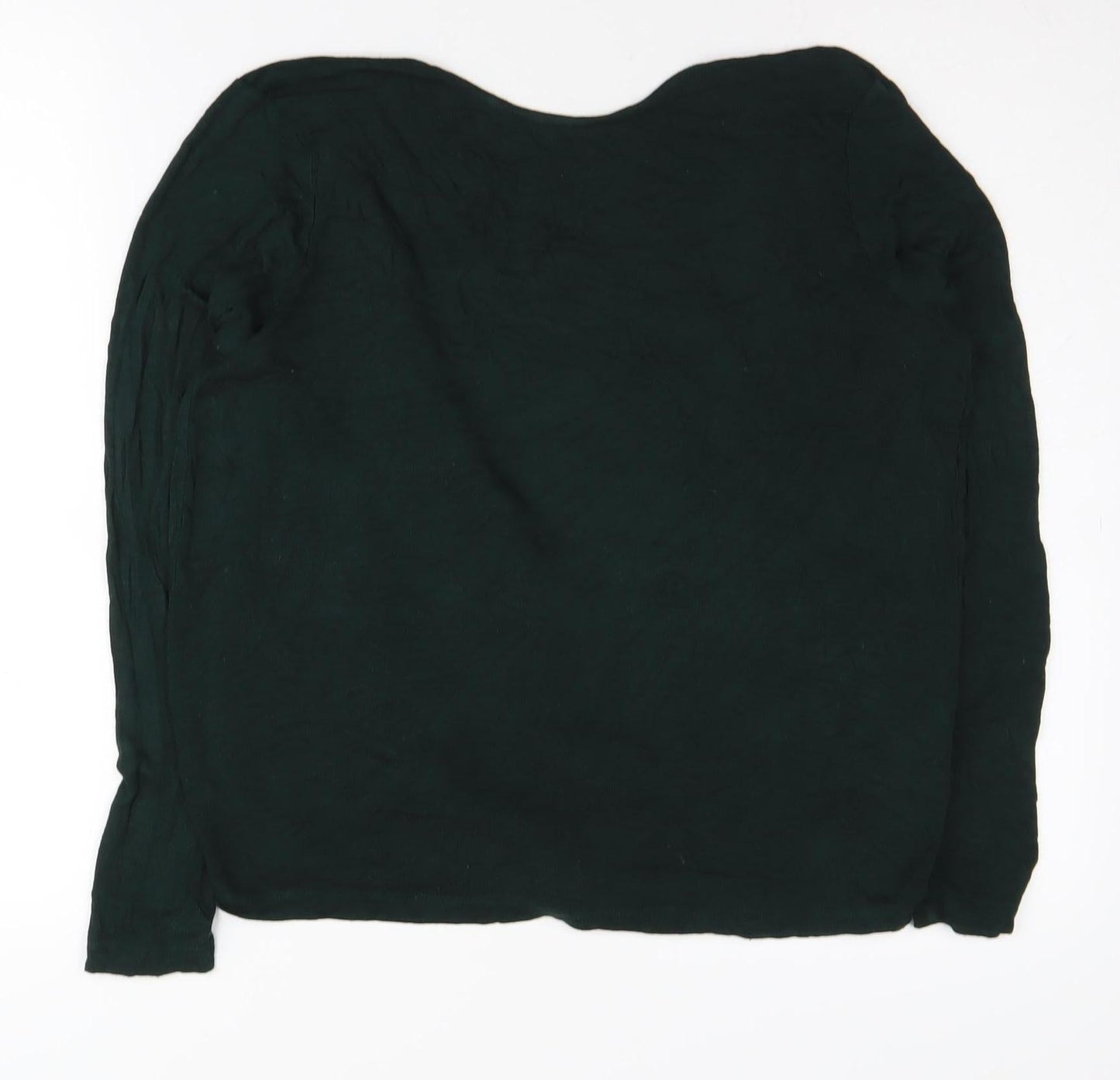 Only Women's Green Wrap Jumper Medium V-Neck, Long Sleeve