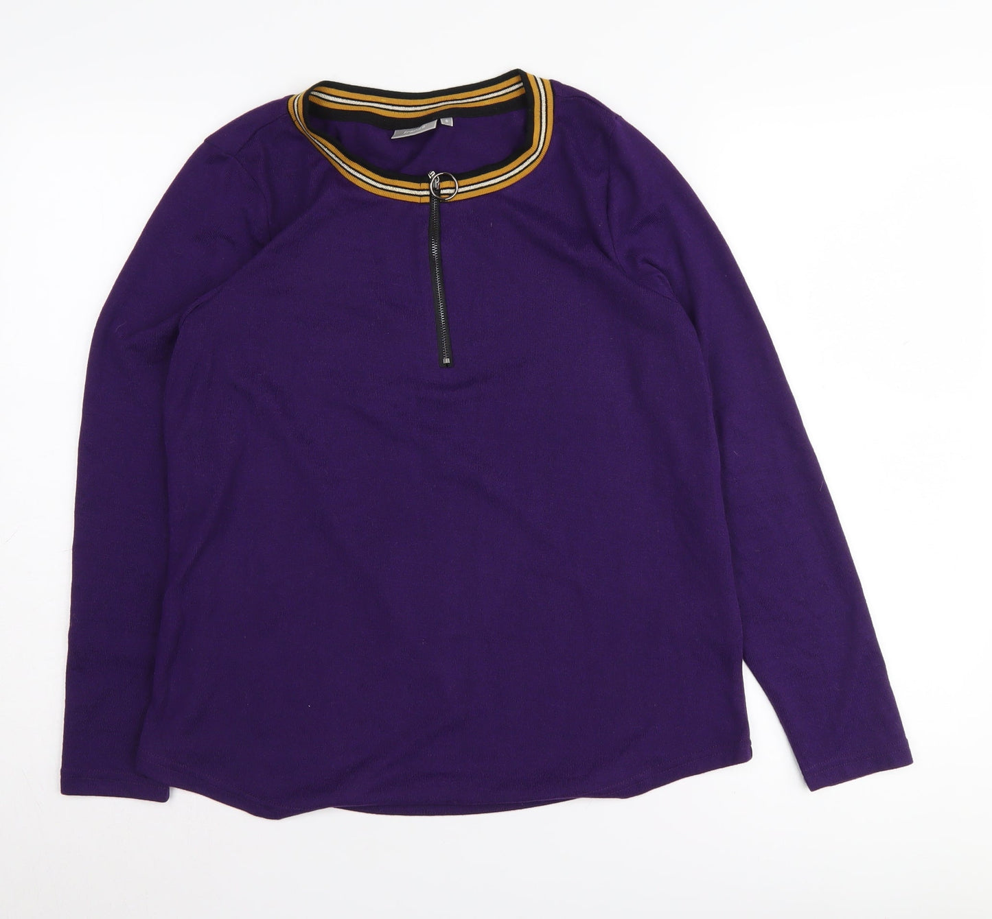 Fransa Women's Purple Pullover Crew Neck Jumper Size S