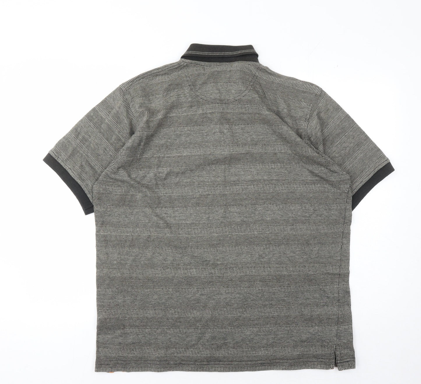 Stylo Men's Grey Short Sleeve Polo - Size L