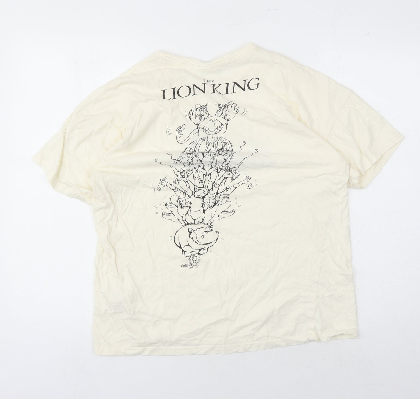 Disney Beige Simba T-Shirt XS Unisex Adults Casual