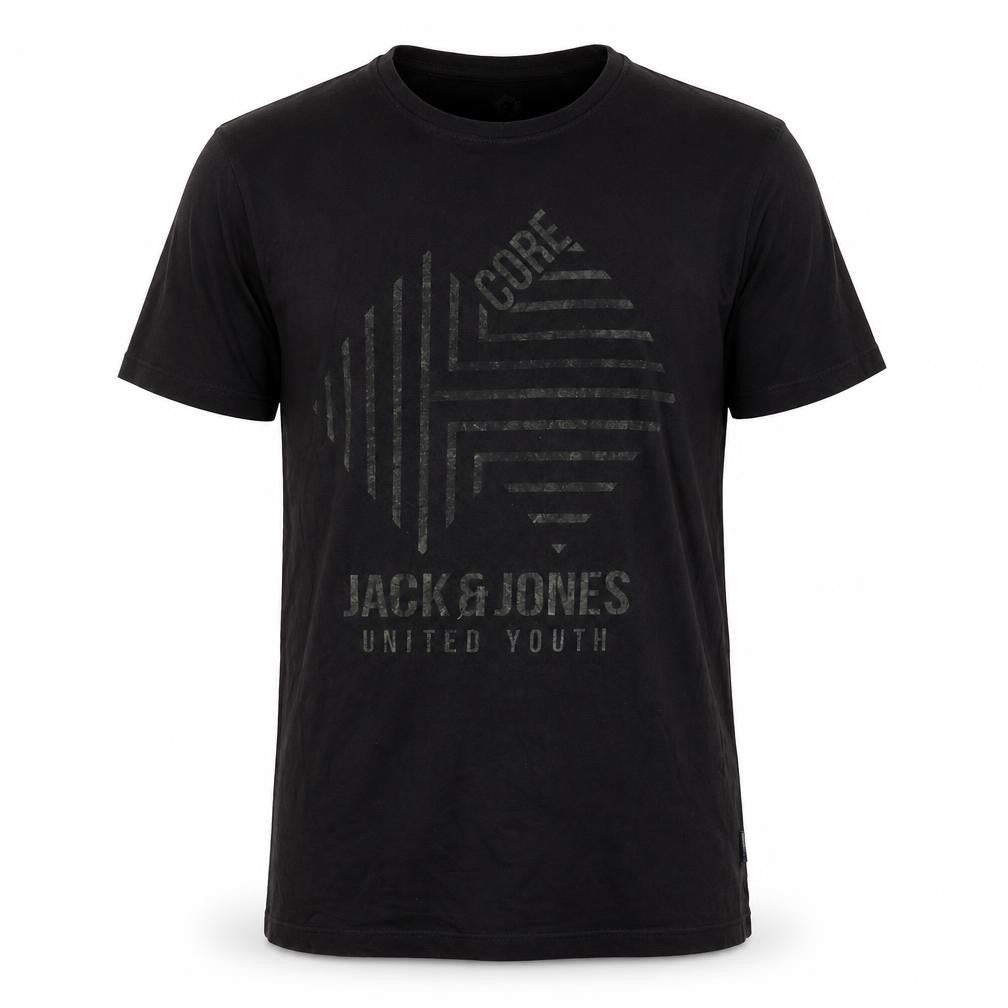 Mens UK Size M JACK & JONES Black  Cotton T-Shirt