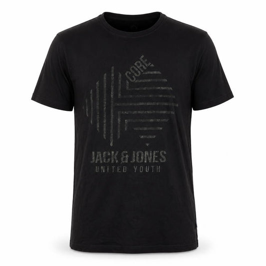 Mens UK Size M JACK & JONES Black  Cotton T-Shirt