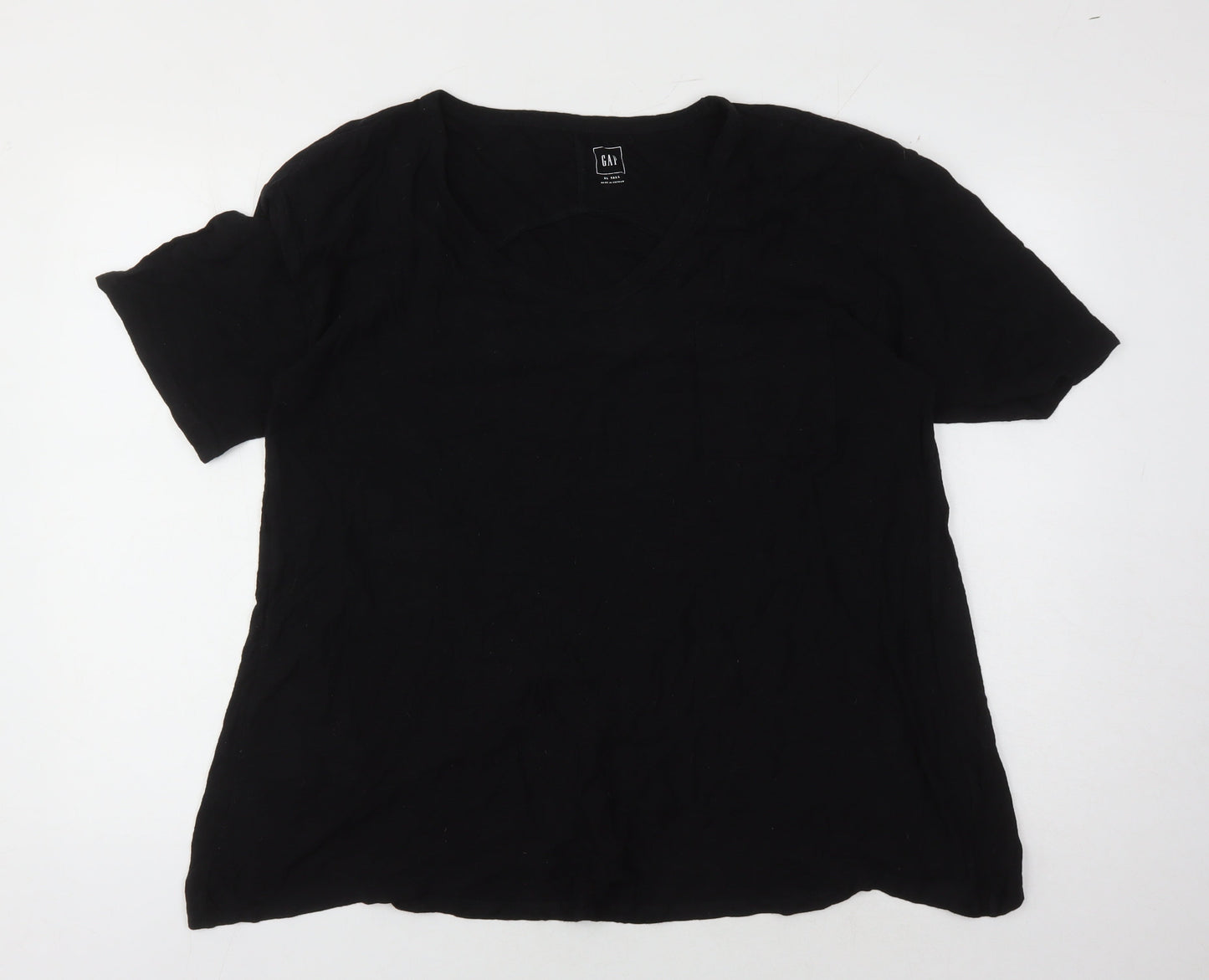 GAP Mens Black Crew Neck XLT T-Shirt Short Sleeve