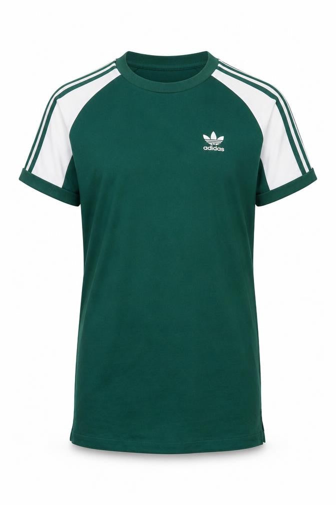 Mens UK Size 4 adidas Green  Polyester Blend T-Shirt