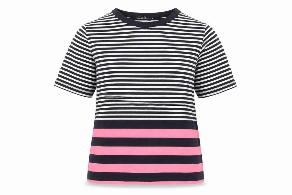 Womens UK Size XS French Connection Multicoloured Cotton Blend T-Shirt