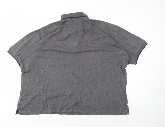 Maine New England Men's Grey Cotton Polo Shirt XL