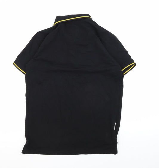 Lambretta Men's Black Polo Medium, Casual Short Sleeve
