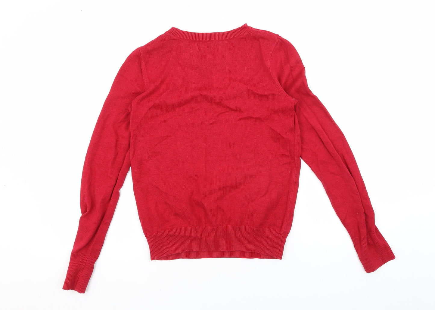 Hollister Women's Red Pullover Jumper, Crew Neck, Size S