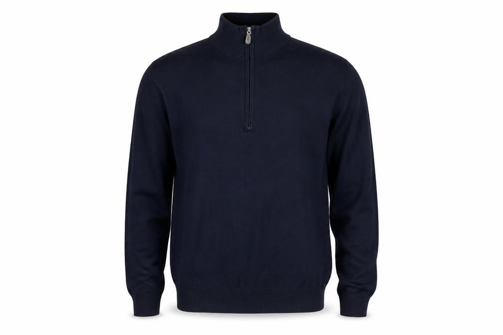 Jack Russell Womens 14 Blue Henley Sweatshirt 1/4 Zip