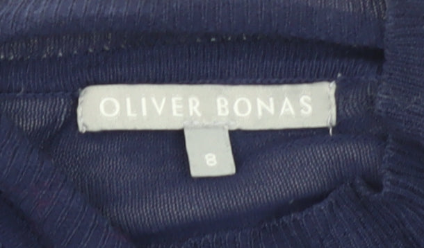 Oliver Bonas Women's Blue Long Sleeve Basic Blouse