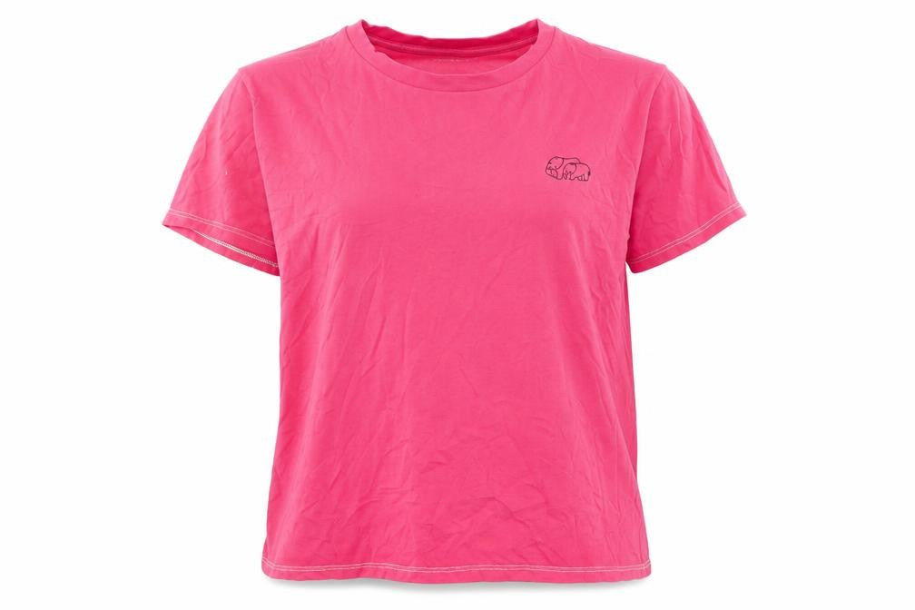 Womens UK Size L French Connection Pink Cotton T-Shirt