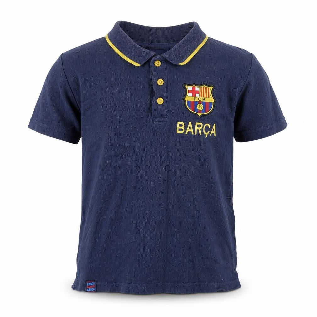 FC Barcelona Boys Blue Polo Shirt, Size 6 Years, Football Style