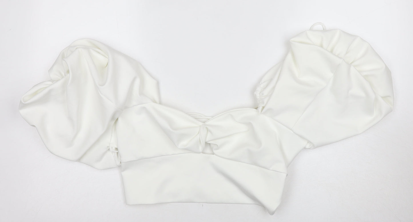 ASOS Women's White Off the Shoulder Blouse Size 10
