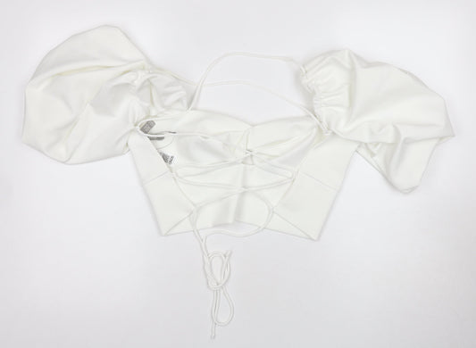 ASOS Women's White Off the Shoulder Blouse Size 10