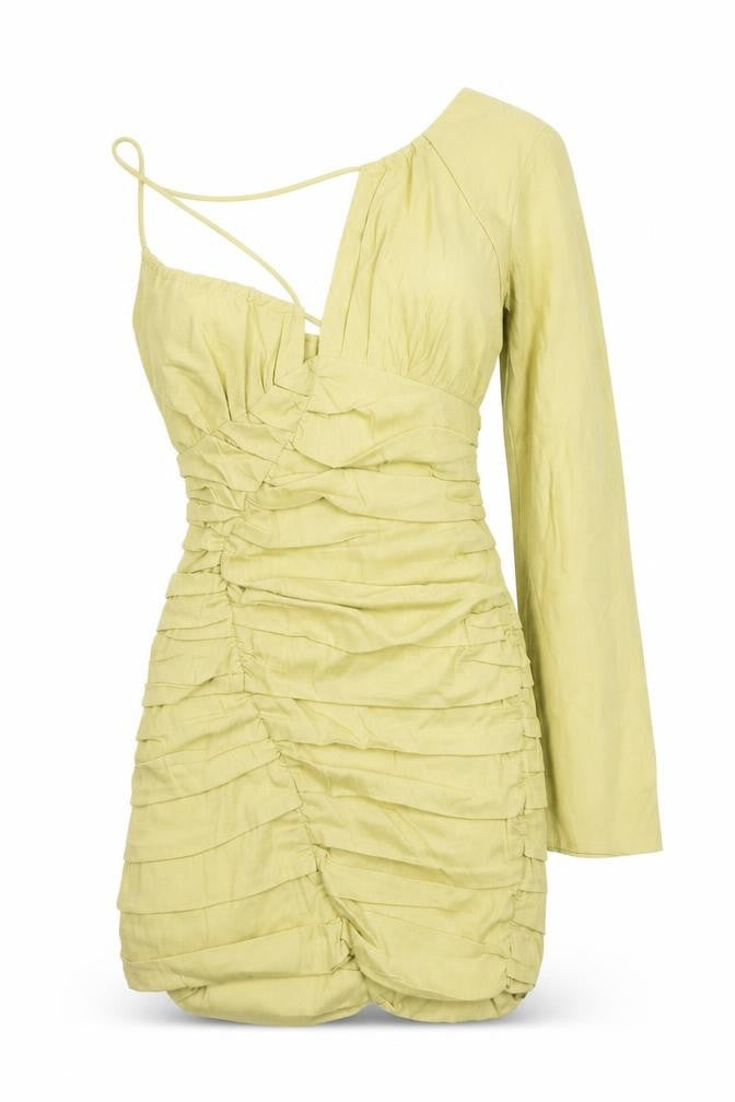 Zara Women's Green Bodycon Dress Size S