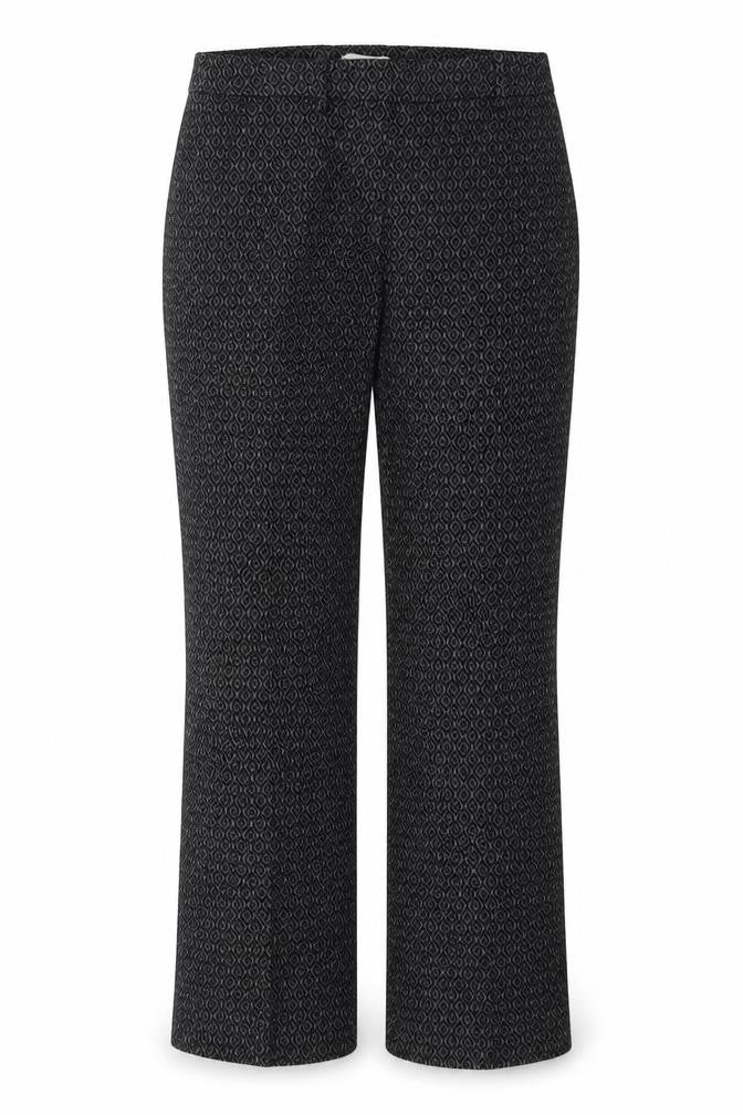 H&M Women's Black Geometric Trousers Size 12