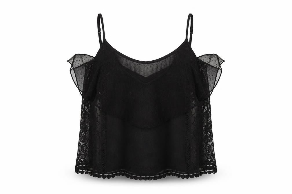 Womens UK Size XS American Eagle Outfitters Black Nylon Blend Tank