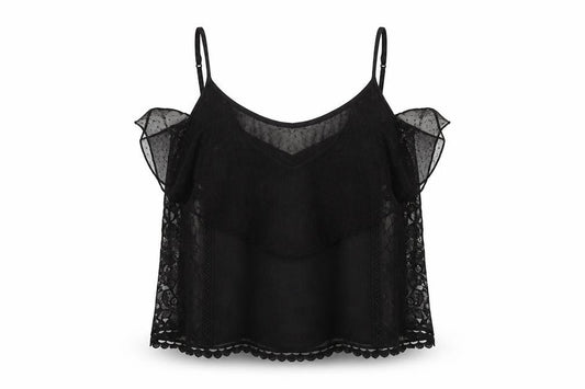 Womens UK Size XS American Eagle Outfitters Black Nylon Blend Tank