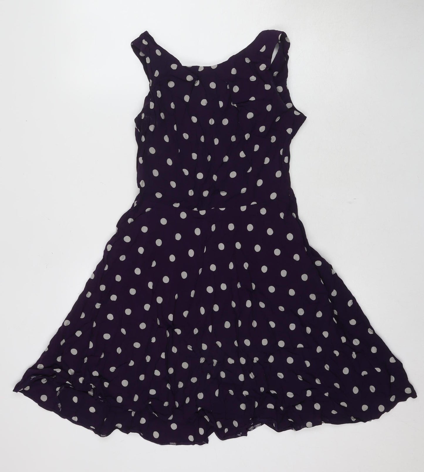 Apricot Women's Asymmetric Polka Dot A-Line Dress XS