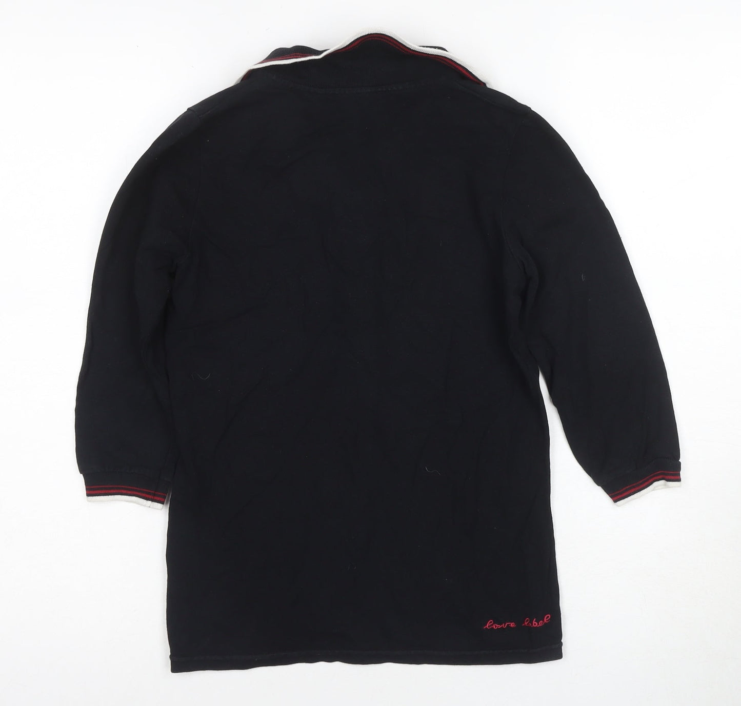 Love Label Women's Black Polo Top, Size 6, Excellent Condition