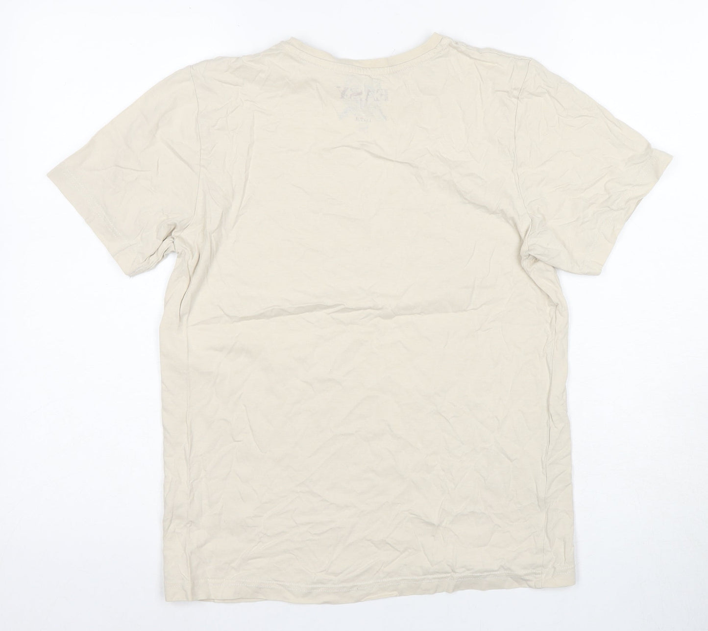 East Coast Men's Beige Graphic Print T-Shirt, Size S
