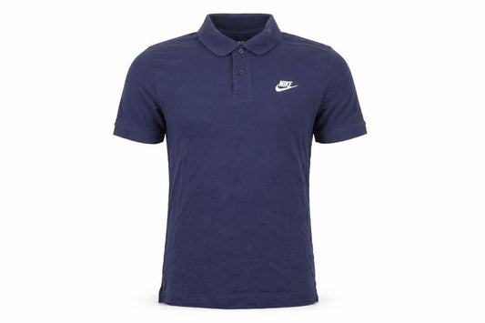 Nike Men's Blue Small Cotton Polo Shirt