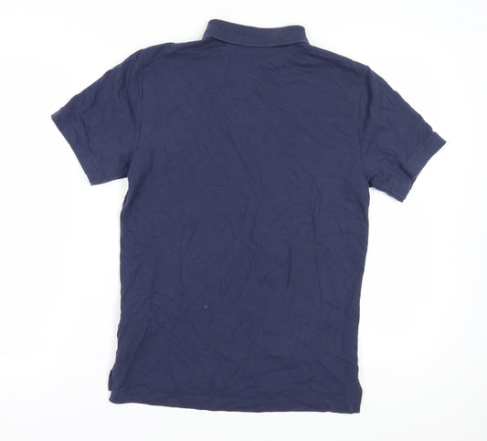 Nike Men's Blue Small Cotton Polo Shirt