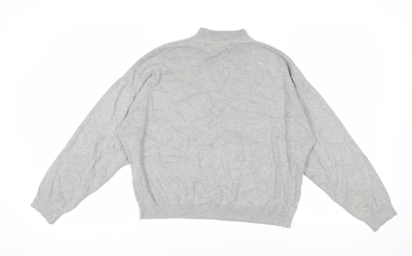 New Look Women's Grey Embroidered Pullover Jumper