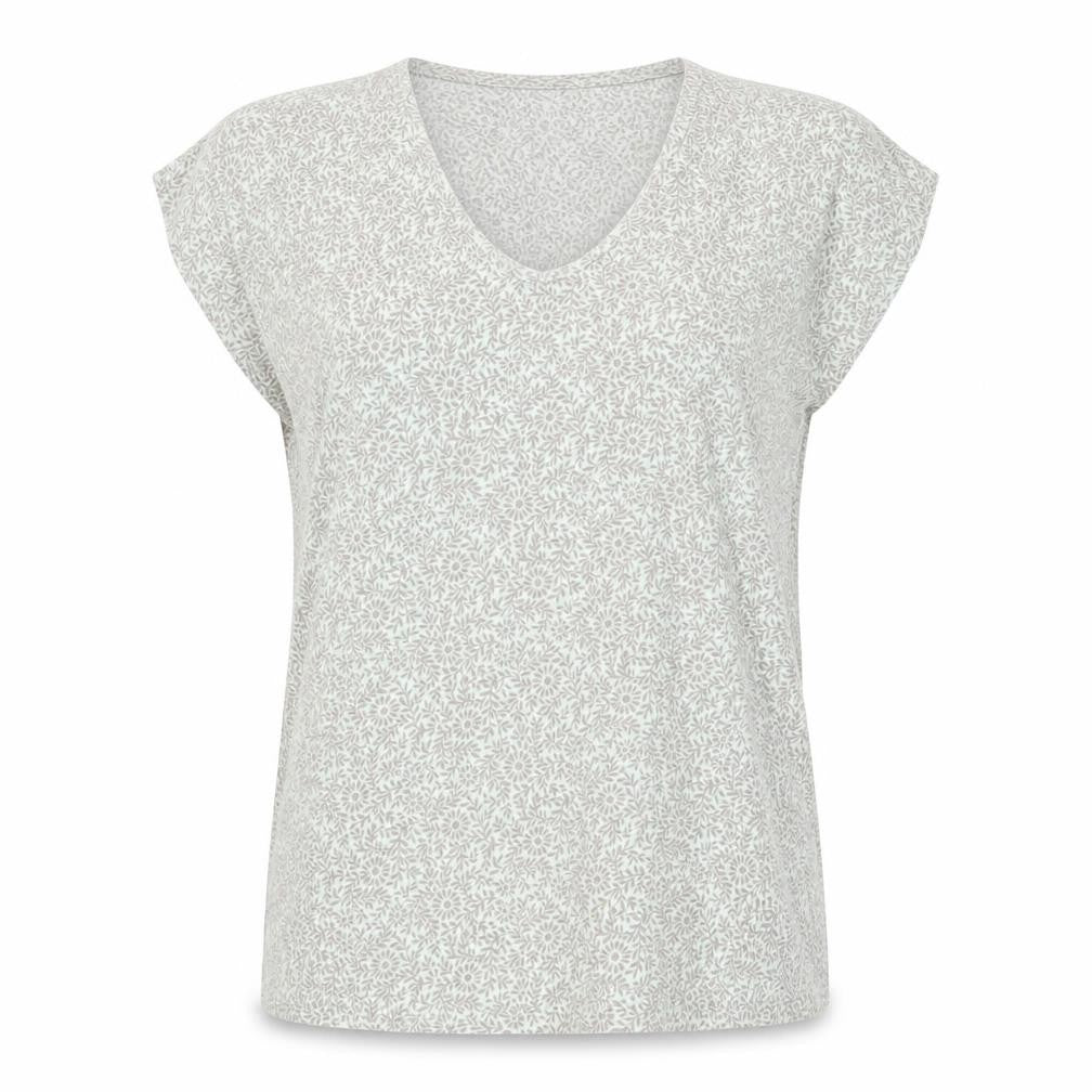 Womens UK Size 14 Laura Ashley Grey Cotton Blend T-Shirt