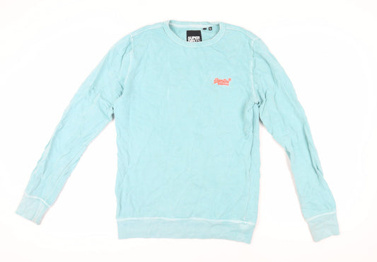 SuperDry Men's Blue Pullover Sweatshirt - Small
