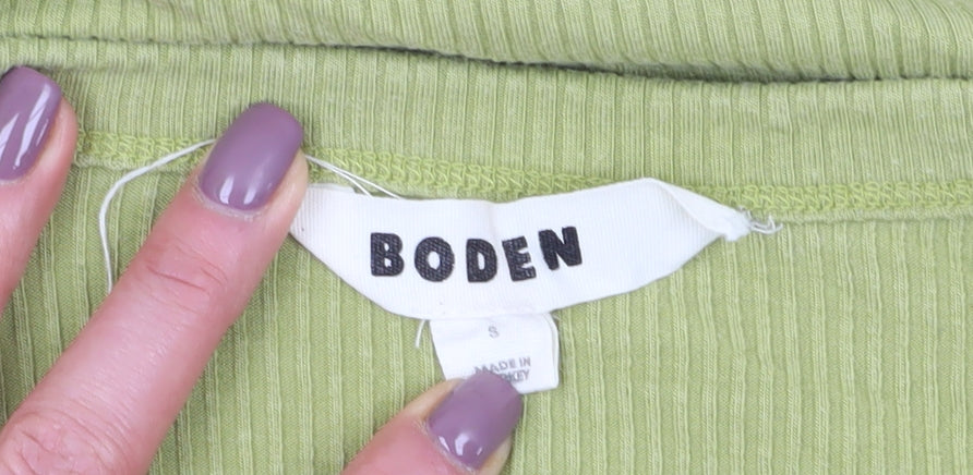 Boden Women's Green T-Shirt, Size S, Slim Fit