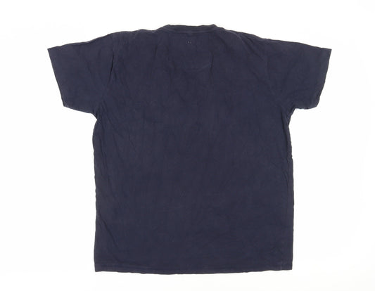 Jack and Jones Men's Blue 2XL Retro Graphic T-Shirt