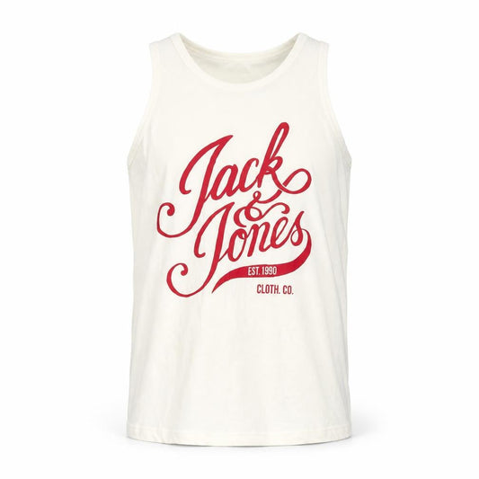 Mens UK Size S JACK & JONES White  Cotton T-Shirt