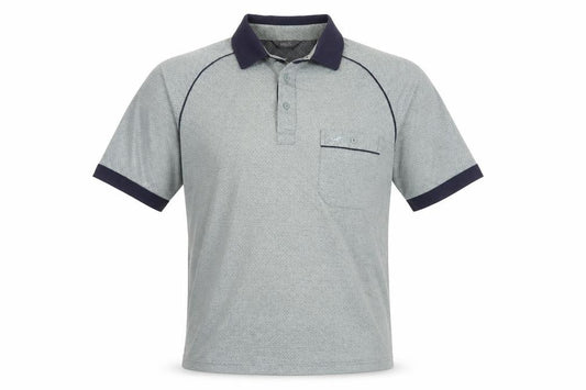 Wolsey Men's Grey Polo Shirt, Size S, Geometric