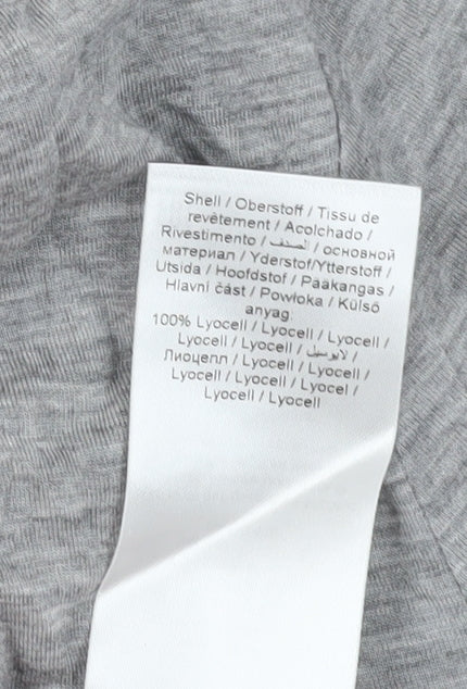 ICHI Women's Grey Basic T-Shirt, Size S, Crew Neck