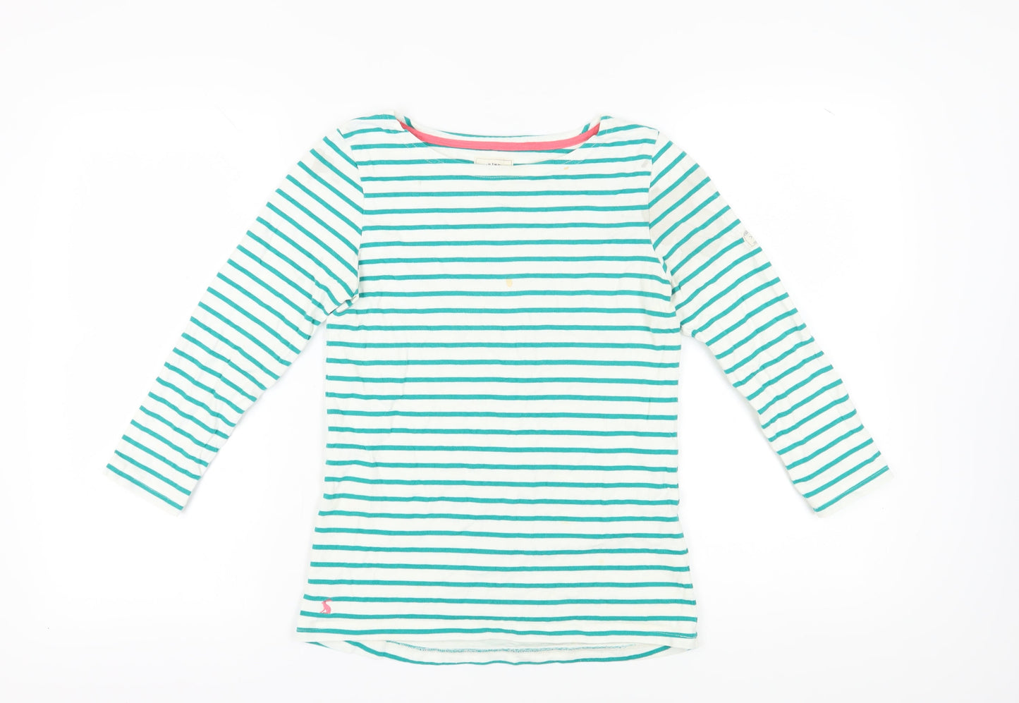 Joules Women's Green Striped T-Shirt XS